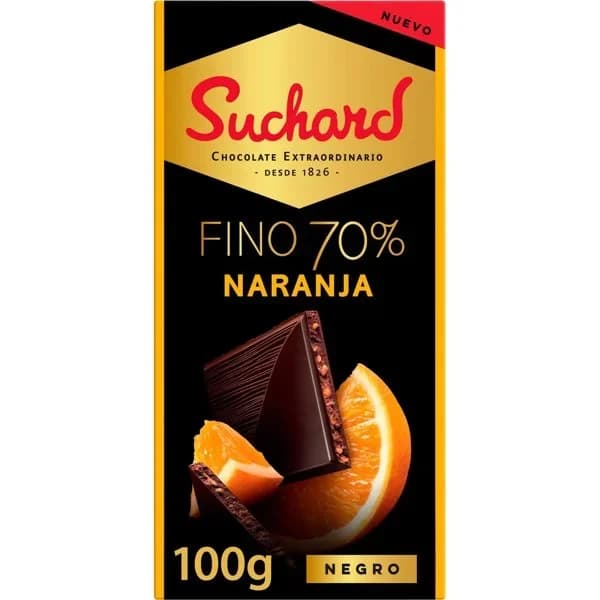 Chocolate fino 70% naranja SUCHARD, tableta 100 g - 1 ud - Imagen del producto en Findit