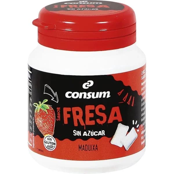 Chicle Fresa sin Azúcar Bote - 0.1 kg - Imagen del producto en Findit