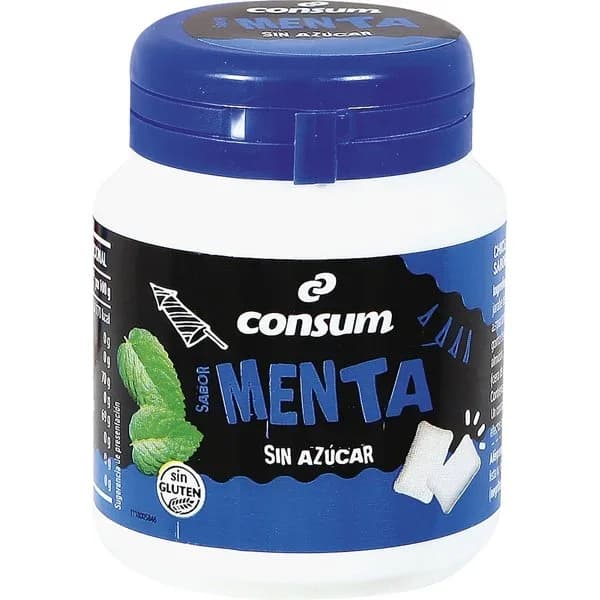 Chicle Menta sin Azúcar Bote - 0.1 kg - Imagen del producto en Findit
