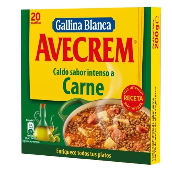 Caldo de carne AVECREM, caja 20 pastillas - 0.2 kg - Imagen del producto en Findit