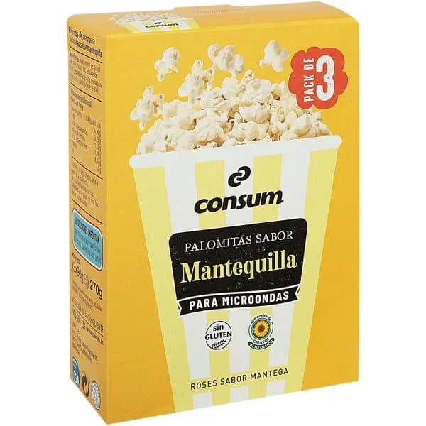 Palomitas Microondas Mantequilla Bolsa - 0.27 kg - Imagen del producto en Findit