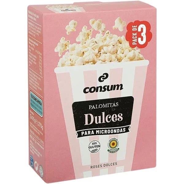 Palomitas Microondas Dulces Bolsa - 0.27 kg - Imagen del producto en Findit