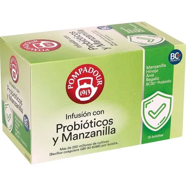 Infusion de Probiotico y Manzanilla - 15 ud - Imagen del producto en Findit