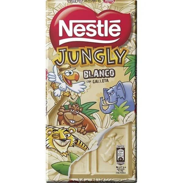 Chocolate Jungly blanco NESTLÉ, tableta 125 g - 0.13 kg - Imagen del producto en Findit
