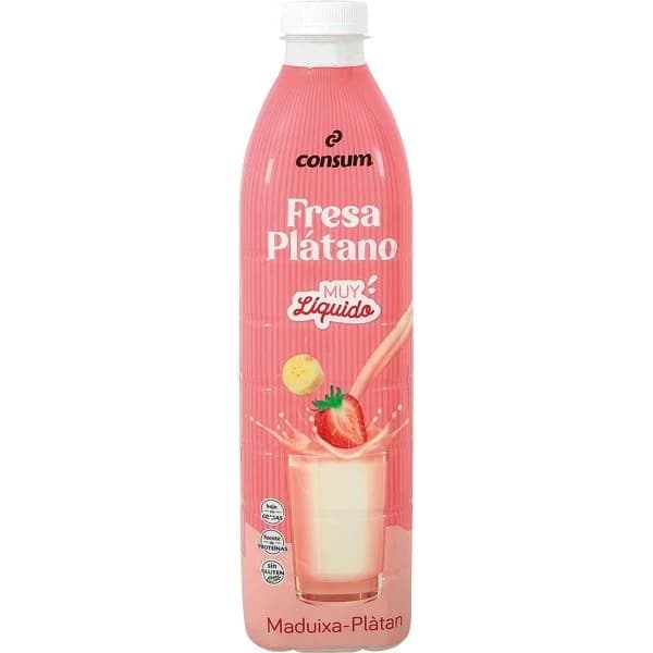 Yogur Líquido con Fresa-Plátano - 1.5 kg - Imagen del producto en Findit