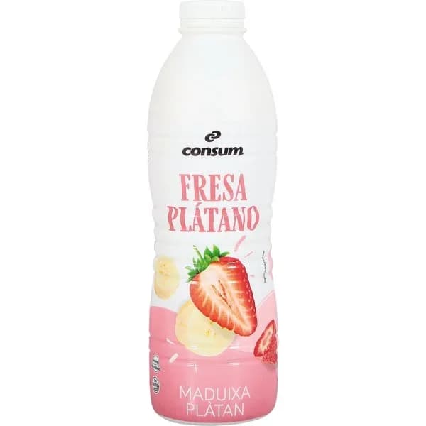 Yogur Líquido con Fresa-Plátano - 1 kg - Imagen del producto en Findit