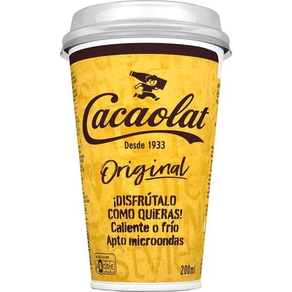 Batido de cacao original CACAOLAT, vaso 20 cl - 0.2 l - Imagen del producto en Findit