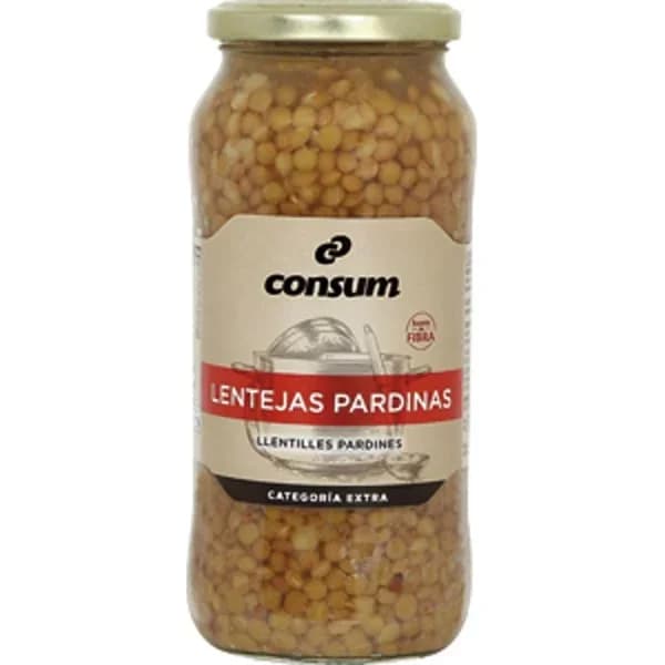 Lenteja Pardina Cocida Frasco - 0.4 kg - Imagen del producto en Findit