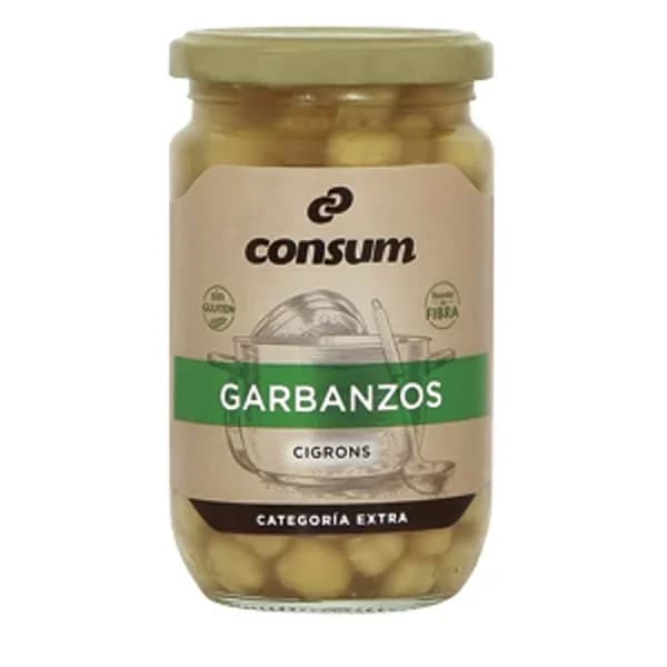 Garbanzos Cocidos Frasco - 0.4 kg - Imagen del producto en Findit