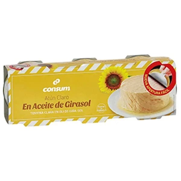 Atún Claro Aceite Girasol Pack de 3 - 0.16 kg - Imagen del producto en Findit