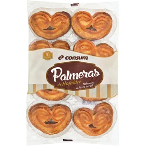 Palmeritas Hojaldre 16 Unidades - 0.18 kg - Imagen del producto en Findit