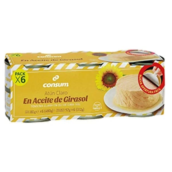 Atún Claro Aceite Girasol Pack de 6 - 0.31 kg - Imagen del producto en Findit