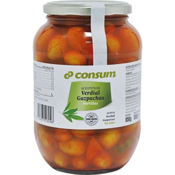 Aceitunas Gazpachas Partidas Frasco - 0.5 ud - Imagen del producto en Findit