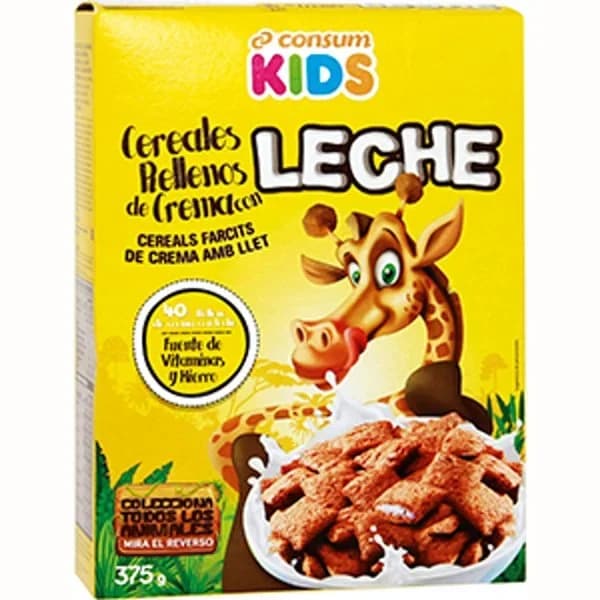 Cereales Rellenos Crema con  Leche - 1 ud - Imagen del producto en Findit