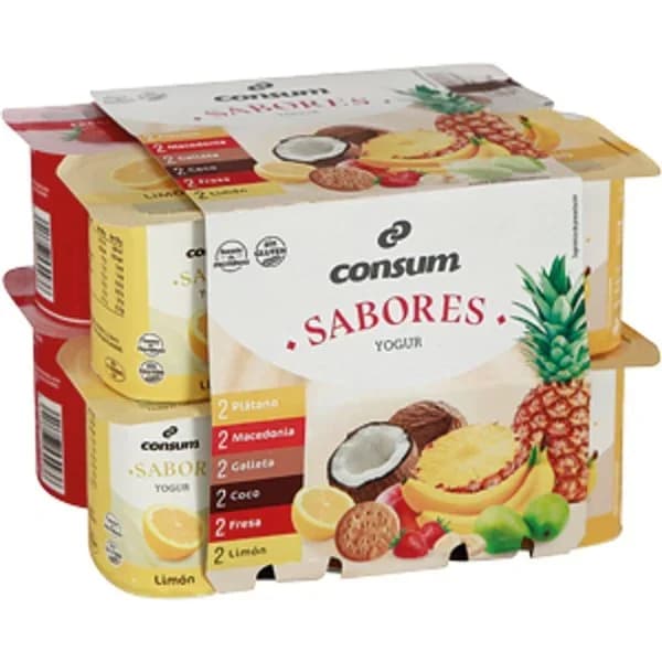 Yogur Sabores Pack de 12 Unidades - 1.5 kg - Imagen del producto en Findit