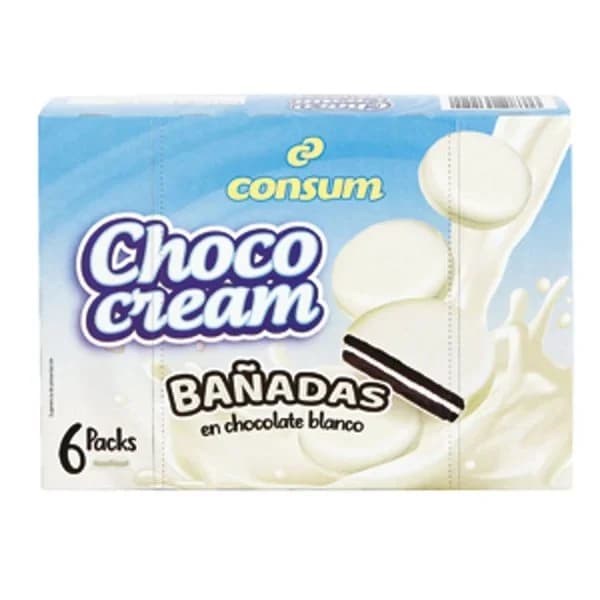 Galletas Choco Cream Bañadas Choco Blanco - 0.25 kg - Imagen del producto en Findit