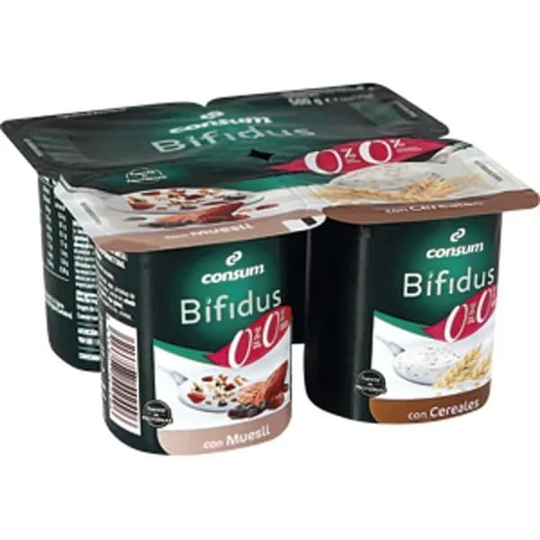 Yogur Bífidus 00% con Cereales y Muesli - 0.5 ud - Imagen del producto en Findit