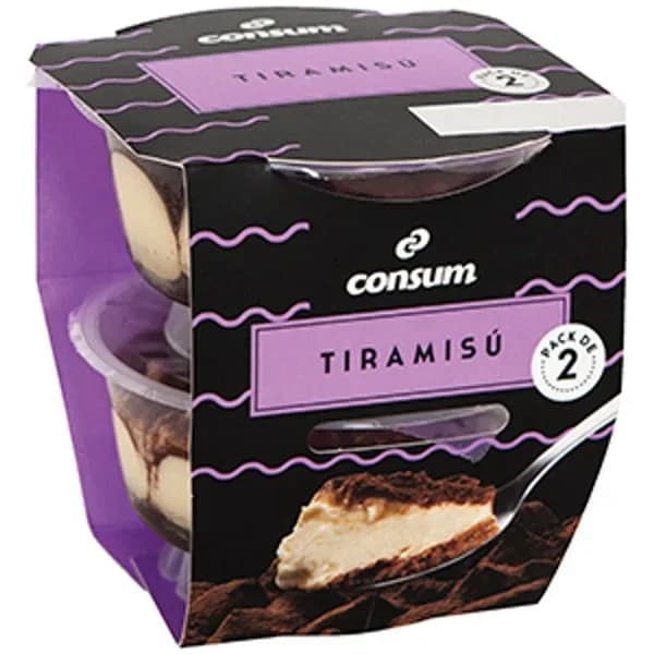 Tiramisú Pack de 2 Unidades - 0.16 kg - Imagen del producto en Findit