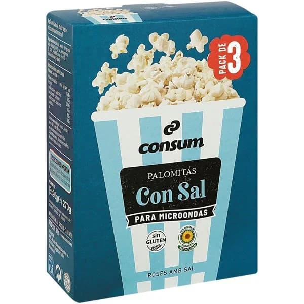 Palomitas Microondas Sal Bolsa - 0.27 kg - Imagen del producto en Findit