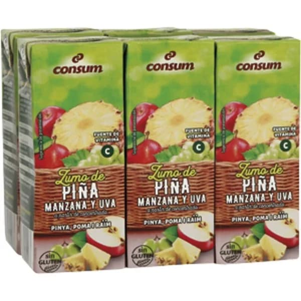 Zumo Piña,Uva, Manzana Concentrado Pack de 6 - 1.2 l - Imagen del producto en Findit