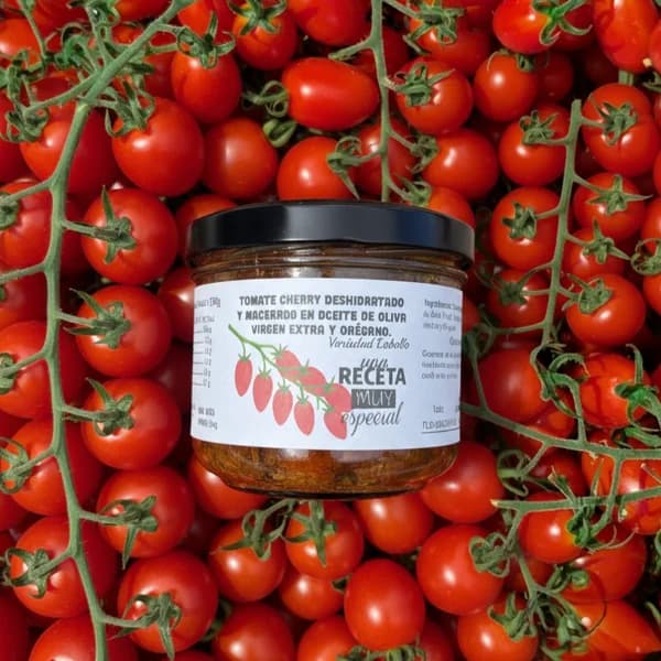 Tomate Cherry Deshidratado y Macerado en AOVE - 1 tarro - 1 ud - Imagen del producto en Findit