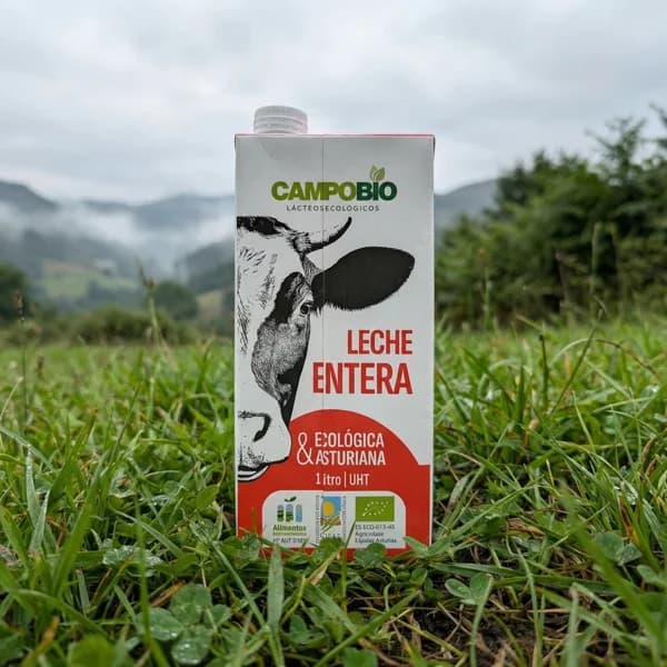 Leche Orgánica 100% Asturiana - Entera / Mediana - 6 litros (21% de ahorro en precio y transporte) - 6 kg - Imagen del producto en Findit