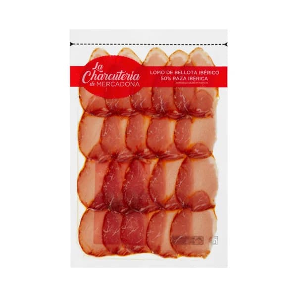Lomo de bellota ibérico 50% raza ibérica cortado a máquina - 0.11 kg - Imagen del producto en Findit