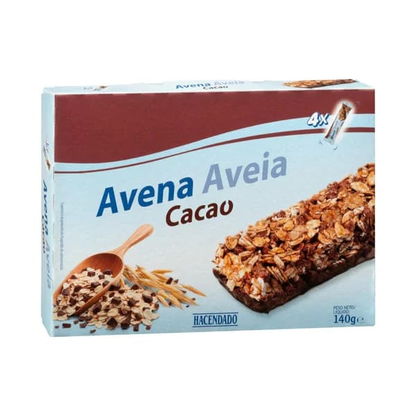 Barritas de cereales avena Hacendado con cacao - 0.14 kg - Imagen del producto en Findit