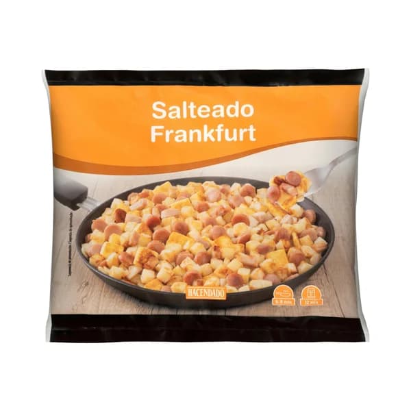 Salteado de patata y salchicha frankfurt Hacendado ultracongelado - 0.45 kg - Imagen del producto en Findit