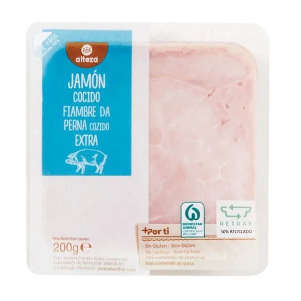 Jamón Cocido en Lonchas para Sandwich 200G - 0.2 kg - Imagen del producto en Findit