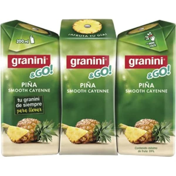 Néctar de piña Granini brik 3 x 220 ml - 0.6 l - Imagen del producto en Findit
