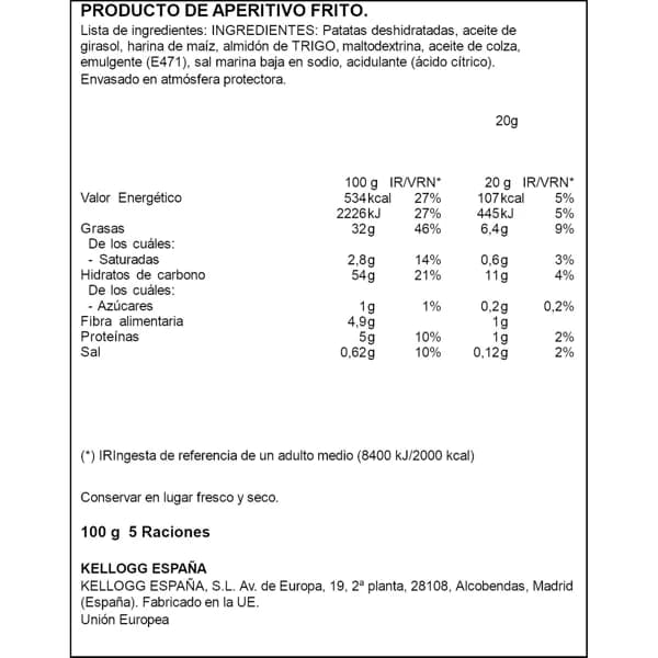 Patatas Fritas Mini Original 5x20GR - 0.1 kg - Imagen del producto en Findit