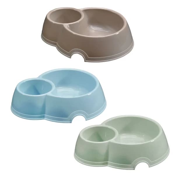Comedero/Bebedero Redondo Doble 25x20x6CM - 1 ud - Imagen del producto en Findit