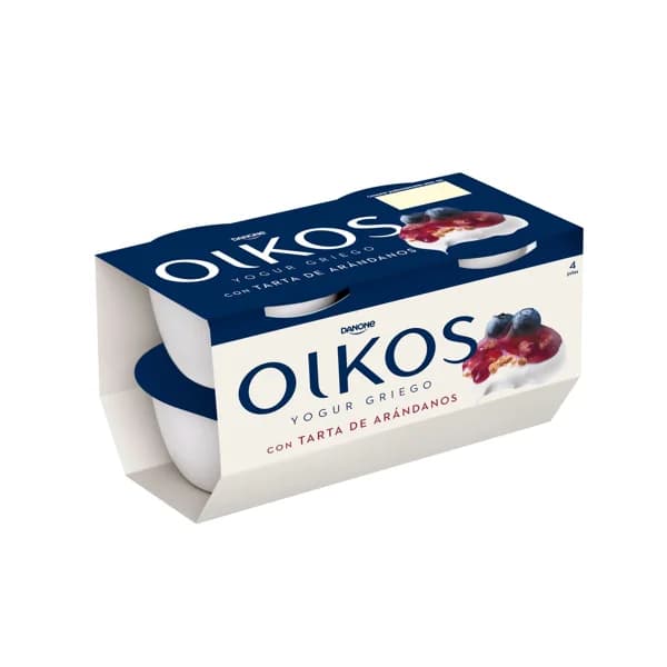 Yogur Griego Oikos Tarta de Arándanos 4UD - 0.44 kg - Imagen del producto en Findit