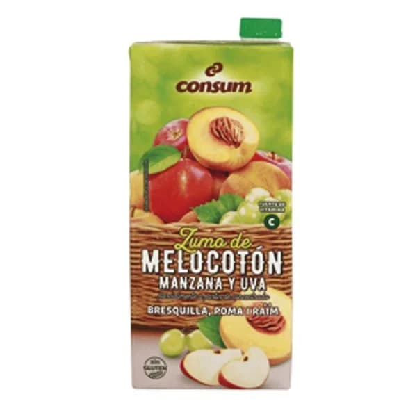 Zumo Uva,Melocotón y Manzana Brik - 1 l - Imagen del producto en Findit