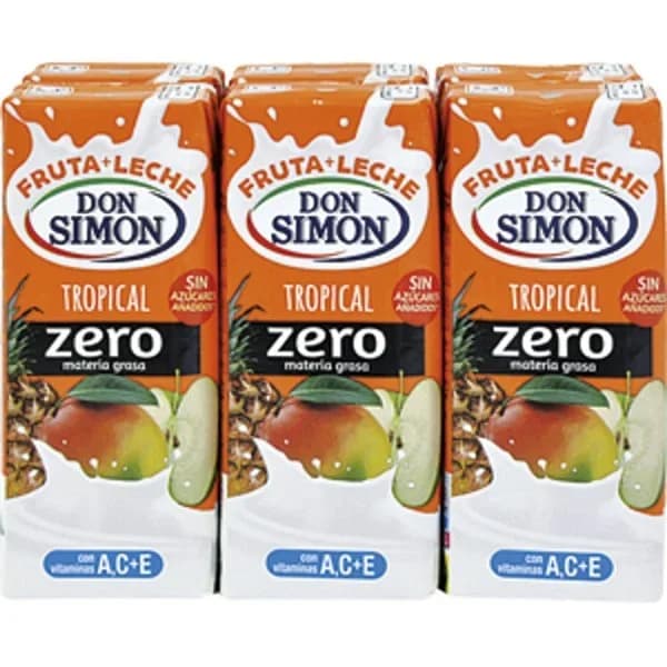 Lactozumo tropical zero DON SIMON, pack 6x200 ml - 1.2 l - Imagen del producto en Findit