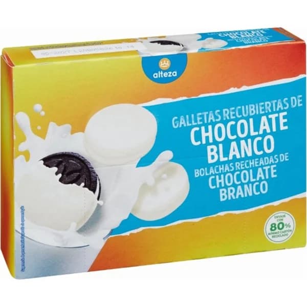 Galletas de Cacao Bañadas de Chocolate Blanco - 0.25 kg - Imagen del producto en Findit