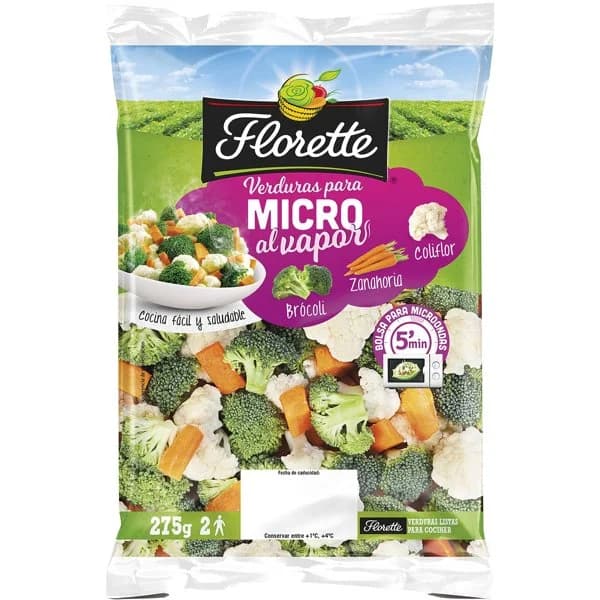 Brocoli-coliflor-zanah para microondas 275 g - 1 kg - Imagen del producto en Findit