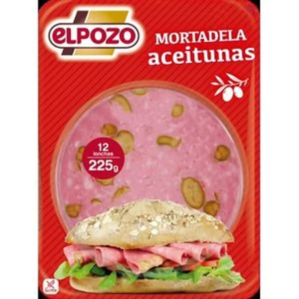 Mortadela con aceitunas en lonchas 225 g - 0.22 kg - Imagen del producto en Findit