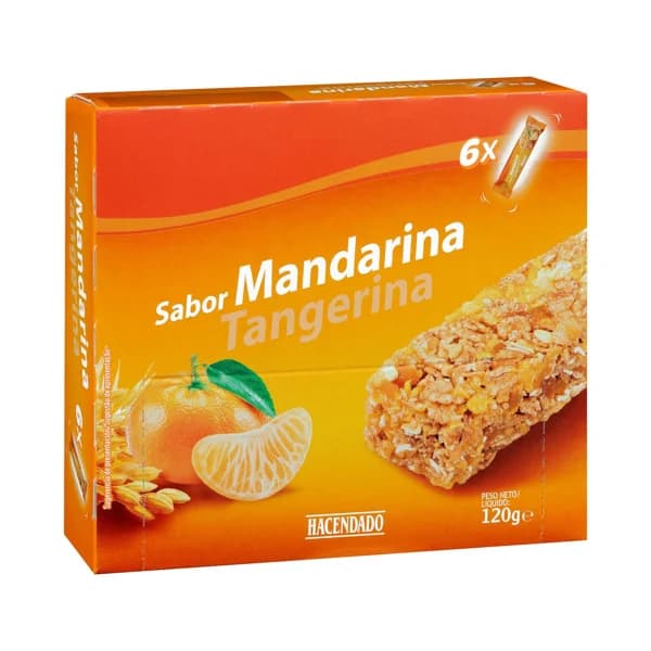 Barritas de cereales sabor mandarina Hacendado - 0.12 kg - Imagen del producto en Findit