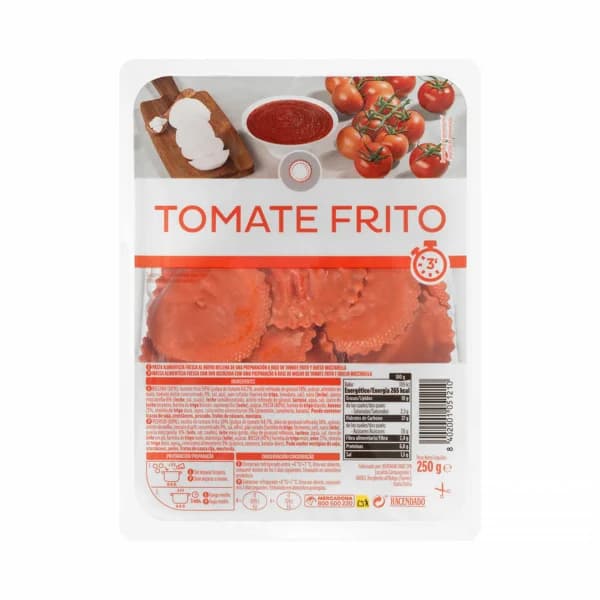 Pasta fresca girasoles rellena de tomate frito y queso mozarella Hacendado - 0.25 kg - Imagen del producto en Findit