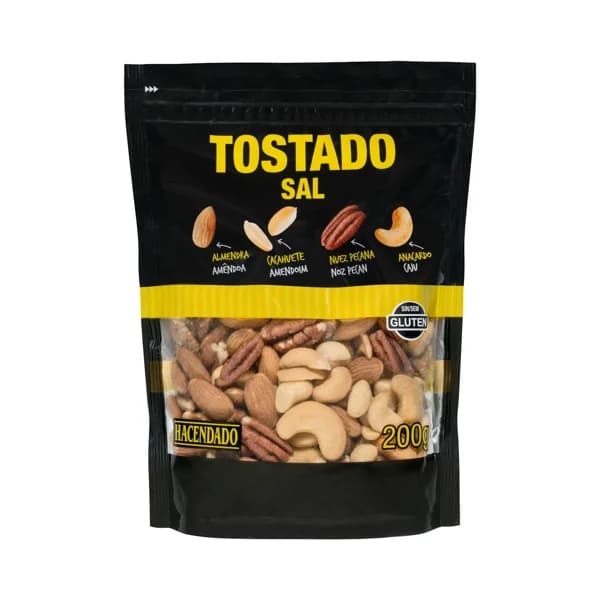 Cocktail tostado con sal Hacendado - 0.2 kg - Imagen del producto en Findit