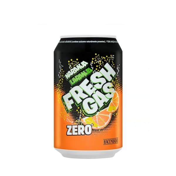 Refresco de naranja Hacendado Zero azúcar fresh gas - 0.33 l - Imagen del producto en Findit