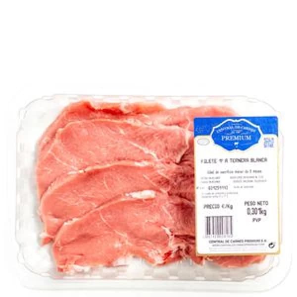 Filete de ternera blanca 1ºA bandeja (450 g aprox) - 1 kg - Imagen del producto en Findit