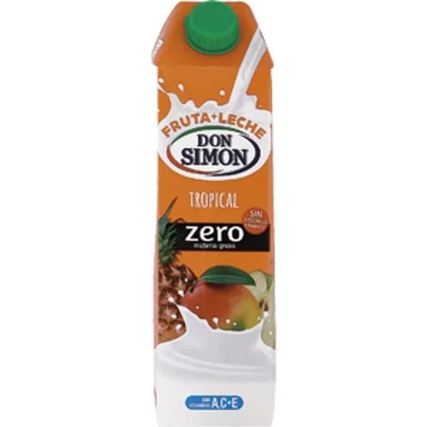 Fruta Leche Tropical Zero. Brik - 1 l - Imagen del producto en Findit