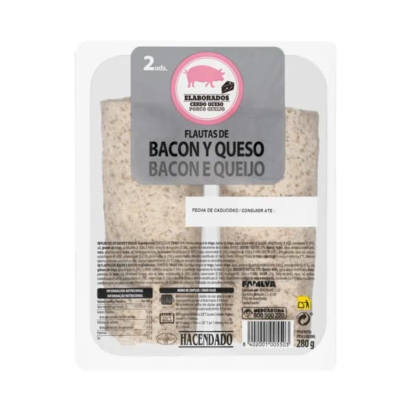 Flautas de bacón y queso - 0.28 kg - Imagen del producto en Findit