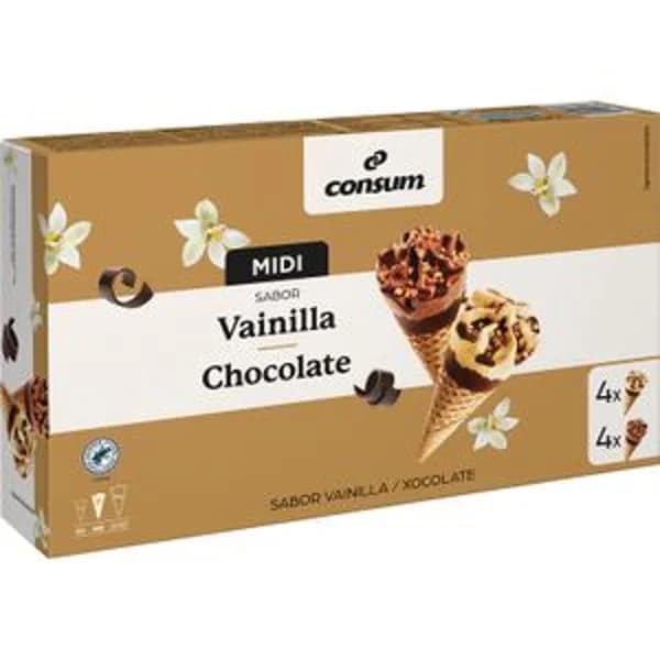 Mini Cono 4 Vain 4 Choco 4 Vainilla 4 Chocolate - 0.3 kg - Imagen del producto en Findit