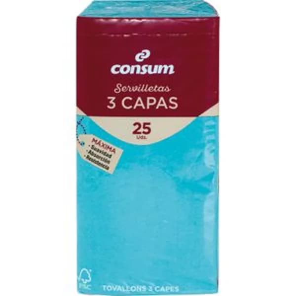 Servilletas 3 capas Turquesa - 23.57 ud - Imagen del producto en Findit