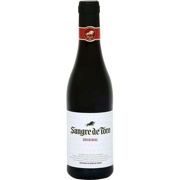 Vino Tinto Cataluña SANGRE DE TORO, botellín 37,5 cl - 0.38 l - Imagen del producto en Findit