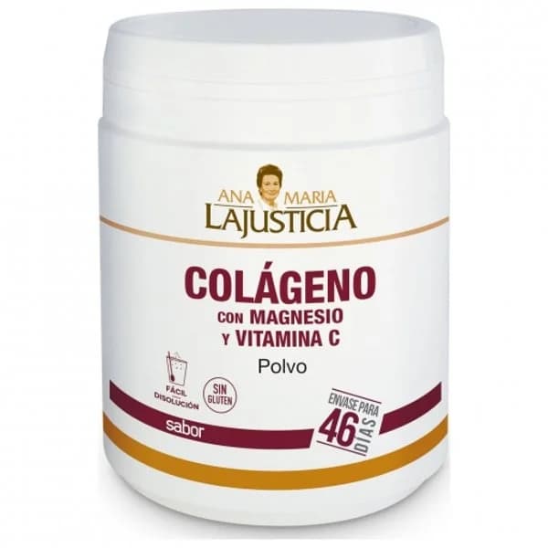 Colágeno con magnesio y vitamina C sabor fresa Ana María Lajusticia sin gluten 350 g. - 0.35 kg - Imagen del producto en Findit